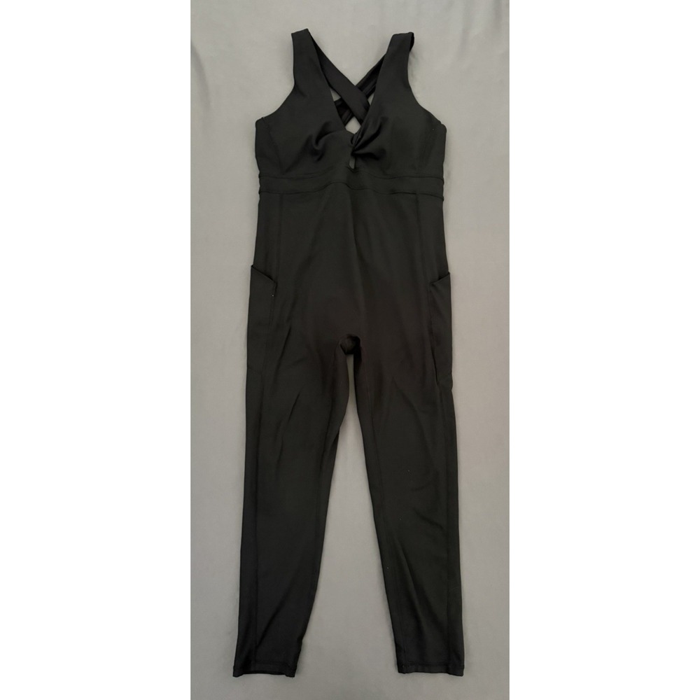 Preluxe Fabletics Bodysuit‎ Womens XL Black Full Length Workout Athletic Stretch